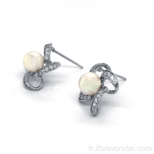 Boucles d&#39;oreilles en argent sterling de mode 925